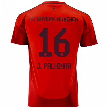 Kandiny Niño Camiseta João Palhinha #16 Rojo 1ª Equipación 2024/25 La Camisa Chile