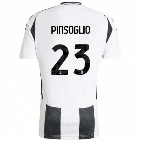 Kandiny Niño Camiseta Carlo Pinsoglio #23 Blanco Negro 1ª Equipación 2024/25 La Camisa Chile