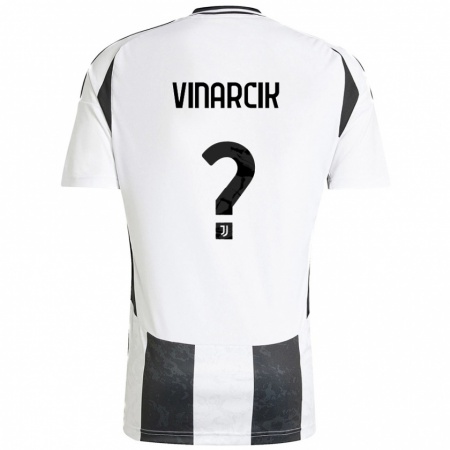 Kandiny Niño Camiseta Jakub Vinarcik #0 Blanco Negro 1ª Equipación 2024/25 La Camisa Chile