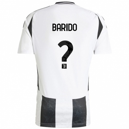 Kandiny Niño Camiseta Francisco Barido #0 Blanco Negro 1ª Equipación 2024/25 La Camisa Chile