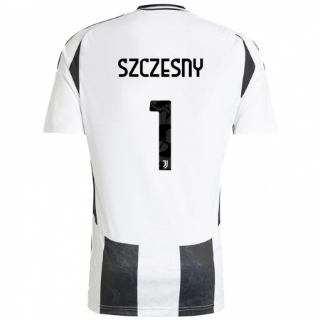 Kandiny Niño Camiseta Wojciech Szczesny #1 Blanco Negro 1ª Equipación 2024/25 La Camisa Chile