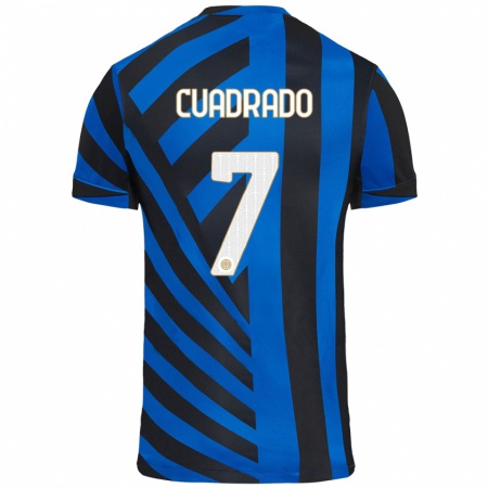 Kandiny Niño Camiseta Juan Cuadrado #7 Azul Negro 1ª Equipación 2024/25 La Camisa Chile