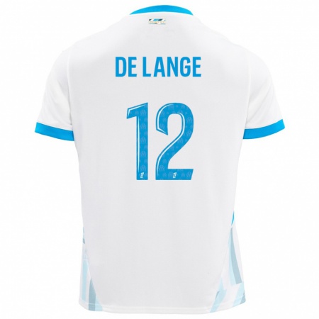 Kandiny Niño Camiseta Jeffrey De Lange #12 Blanco Azul Cielo 1ª Equipación 2024/25 La Camisa Chile