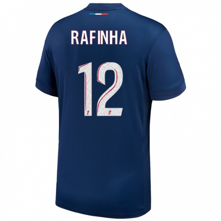 Kandiny Niño Camiseta Rafinha #12 Azul Marino Blanco 1ª Equipación 2024/25 La Camisa Chile