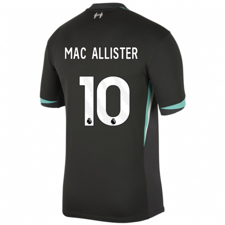 Kandiny Niño Camiseta Alexis Mac Allister #10 Negro Antracita Blanco 2ª Equipación 2024/25 La Camisa Chile