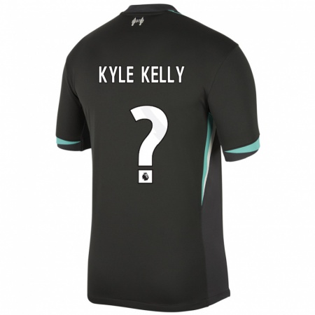 Kandiny Niño Camiseta Kyle Kelly #0 Negro Antracita Blanco 2ª Equipación 2024/25 La Camisa Chile