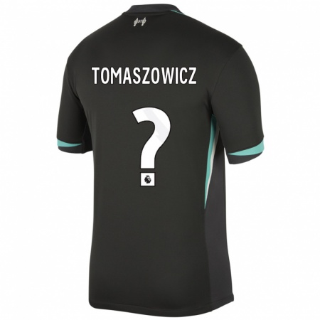 Kandiny Niño Camiseta Aiden Tomaszowicz #0 Negro Antracita Blanco 2ª Equipación 2024/25 La Camisa Chile