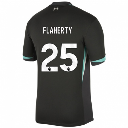 Kandiny Niño Camiseta Gilly Flaherty #25 Negro Antracita Blanco 2ª Equipación 2024/25 La Camisa Chile