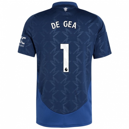 Kandiny Niño Camiseta David De Gea #1 Índigo 2ª Equipación 2024/25 La Camisa Chile