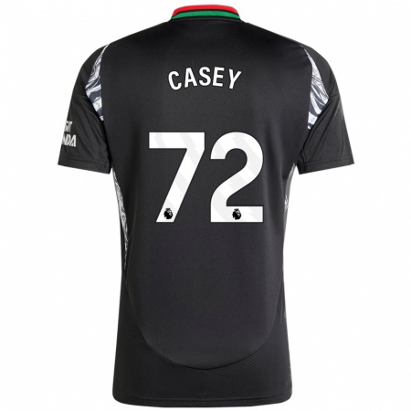 Kandiny Niño Camiseta Dan Casey #72 Negro 2ª Equipación 2024/25 La Camisa Chile