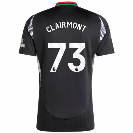 Kandiny Niño Camiseta Reece Clairmont #73 Negro 2ª Equipación 2024/25 La Camisa Chile