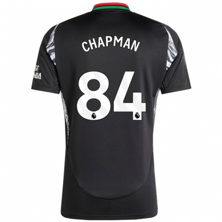 Kandiny Niño Camiseta Samuel Chapman #84 Negro 2ª Equipación 2024/25 La Camisa Chile