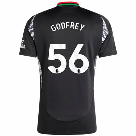 Kandiny Niño Camiseta Freya Godfrey #56 Negro 2ª Equipación 2024/25 La Camisa Chile