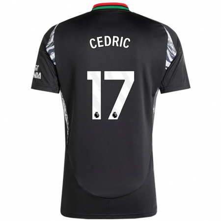 Kandiny Niño Camiseta Cédric Soares #17 Negro 2ª Equipación 2024/25 La Camisa Chile