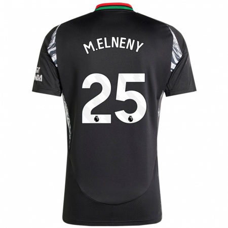 Kandiny Niño Camiseta Mohamed Elneny #25 Negro 2ª Equipación 2024/25 La Camisa Chile