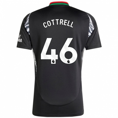 Kandiny Niño Camiseta Ben Cottrell #46 Negro 2ª Equipación 2024/25 La Camisa Chile