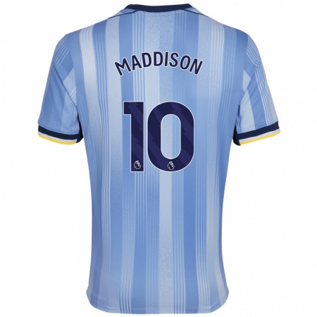 Kandiny Niño Camiseta James Maddison #10 Azul Claro 2ª Equipación 2024/25 La Camisa Chile