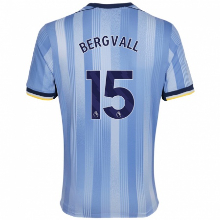 Kandiny Niño Camiseta Lucas Bergvall #15 Azul Claro 2ª Equipación 2024/25 La Camisa Chile