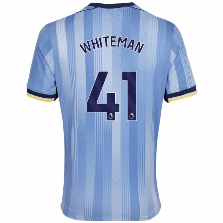 Kandiny Niño Camiseta Alfie Whiteman #41 Azul Claro 2ª Equipación 2024/25 La Camisa Chile