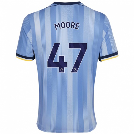 Kandiny Niño Camiseta Mikey Moore #47 Azul Claro 2ª Equipación 2024/25 La Camisa Chile