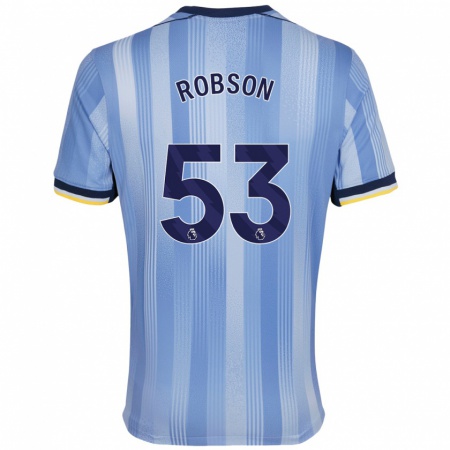 Kandiny Niño Camiseta Max Robson #53 Azul Claro 2ª Equipación 2024/25 La Camisa Chile