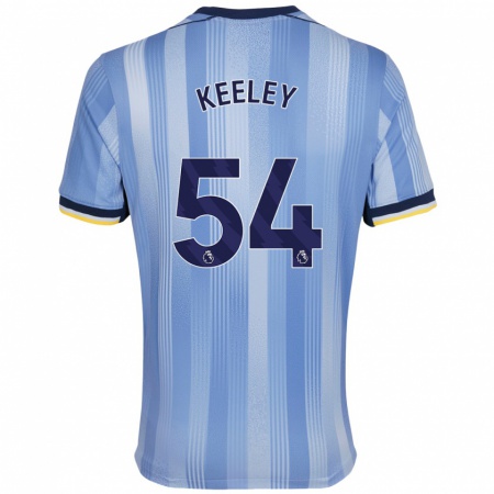 Kandiny Niño Camiseta Josh Keeley #54 Azul Claro 2ª Equipación 2024/25 La Camisa Chile