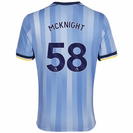 Kandiny Niño Camiseta Maxwell Mcknight #58 Azul Claro 2ª Equipación 2024/25 La Camisa Chile