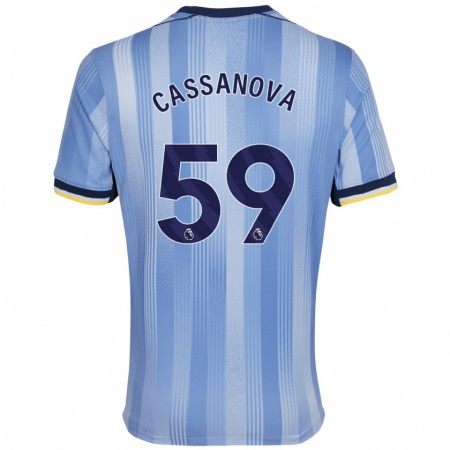 Kandiny Niño Camiseta Dante Cassanova #59 Azul Claro 2ª Equipación 2024/25 La Camisa Chile