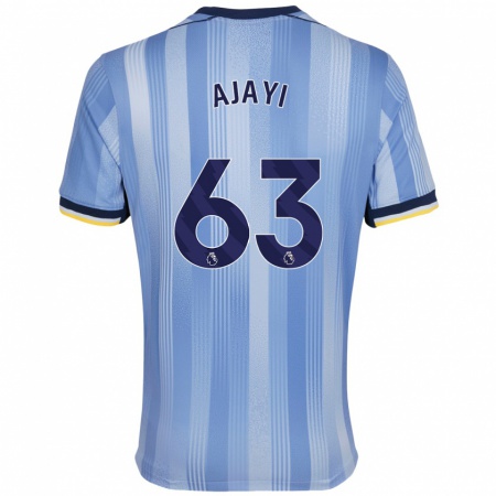 Kandiny Niño Camiseta Damola Ajayi #63 Azul Claro 2ª Equipación 2024/25 La Camisa Chile