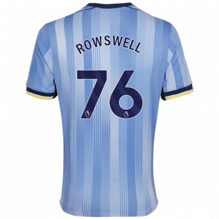 Kandiny Niño Camiseta James Rowswell #76 Azul Claro 2ª Equipación 2024/25 La Camisa Chile