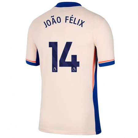 Kandiny Niño Camiseta João Félix #14 Beige Claro 2ª Equipación 2024/25 La Camisa Chile