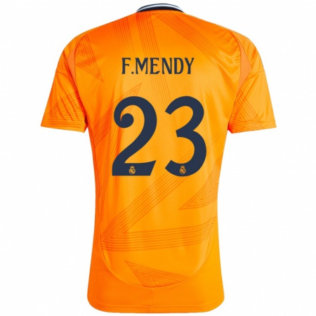 Kandiny Niño Camiseta Ferland Mendy #23 Naranja 2ª Equipación 2024/25 La Camisa Chile