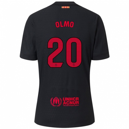 Kandiny Niño Camiseta Dani Olmo #20 Negro Rojo 2ª Equipación 2024/25 La Camisa Chile