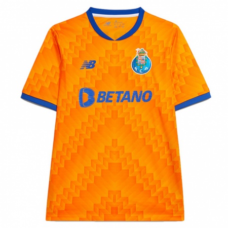 Kandiny Niño Camiseta Bruno Costa #28 Naranja 2ª Equipación 2024/25 La Camisa Chile