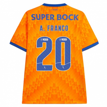 Kandiny Niño Camiseta André Franco #20 Naranja 2ª Equipación 2024/25 La Camisa Chile