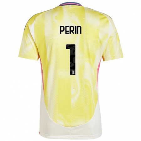 Kandiny Niño Camiseta Mattia Perin #1 Amarillo Solar 2ª Equipación 2024/25 La Camisa Chile