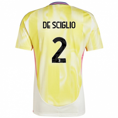 Kandiny Niño Camiseta Mattia De Sciglio #2 Amarillo Solar 2ª Equipación 2024/25 La Camisa Chile