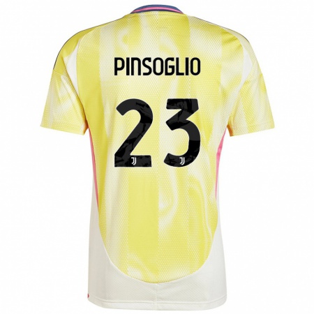 Kandiny Niño Camiseta Carlo Pinsoglio #23 Amarillo Solar 2ª Equipación 2024/25 La Camisa Chile