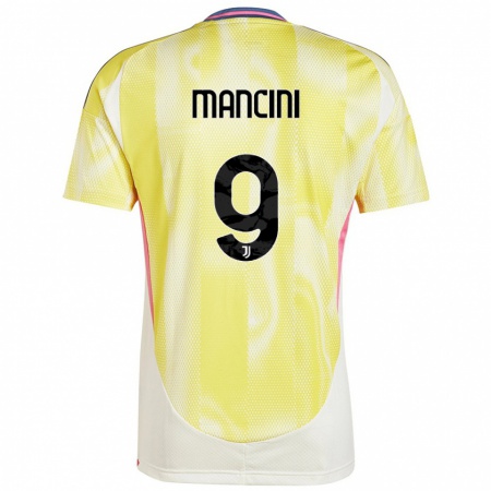 Kandiny Niño Camiseta Tommaso Mancini #9 Amarillo Solar 2ª Equipación 2024/25 La Camisa Chile