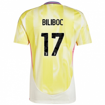 Kandiny Niño Camiseta Lorenzo Biliboc #17 Amarillo Solar 2ª Equipación 2024/25 La Camisa Chile