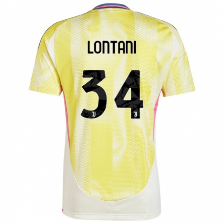 Kandiny Niño Camiseta Matteo Lontani #34 Amarillo Solar 2ª Equipación 2024/25 La Camisa Chile