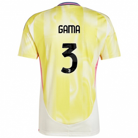 Kandiny Niño Camiseta Sara Gama #3 Amarillo Solar 2ª Equipación 2024/25 La Camisa Chile