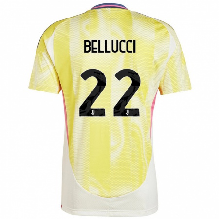 Kandiny Niño Camiseta Melissa Bellucci #22 Amarillo Solar 2ª Equipación 2024/25 La Camisa Chile