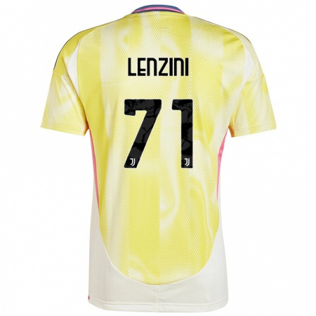 Kandiny Niño Camiseta Martina Lenzini #71 Amarillo Solar 2ª Equipación 2024/25 La Camisa Chile