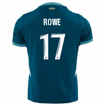 Kandiny Niño Camiseta Jonathan Rowe #17 Azul Turquesa 2ª Equipación 2024/25 La Camisa Chile