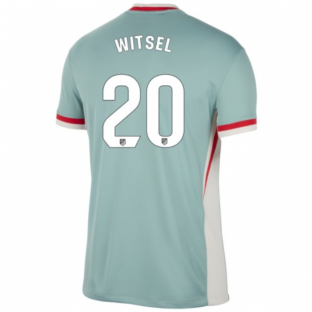 Kandiny Niño Camiseta Axel Witsel #20 Beige Claro Azul 2ª Equipación 2024/25 La Camisa Chile