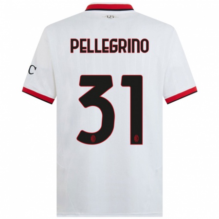 Kandiny Niño Camiseta Marco Pellegrino #31 Blanco Negro Rojo 2ª Equipación 2024/25 La Camisa Chile