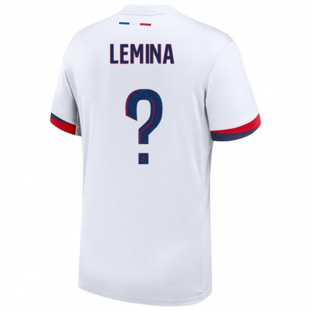 Kandiny Niño Camiseta Noha Lemina #0 Blanco Azul Rojo 2ª Equipación 2024/25 La Camisa Chile