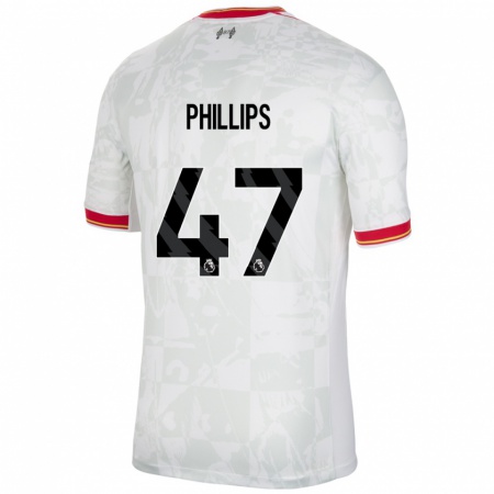 Kandiny Niño Camiseta Nathaniel Phillips #47 Blanco Rojo Negro Equipación Tercera 2024/25 La Camisa Chile