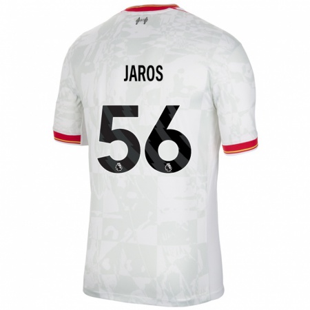 Kandiny Niño Camiseta Vitezslav Jaros #56 Blanco Rojo Negro Equipación Tercera 2024/25 La Camisa Chile